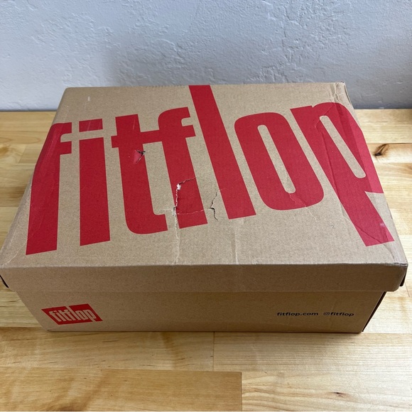 NEW Fitflop Eloise Espadrille Suede Leather Wedge Slide Sandals Soft Grey Size 7 - Picture 13 of 13